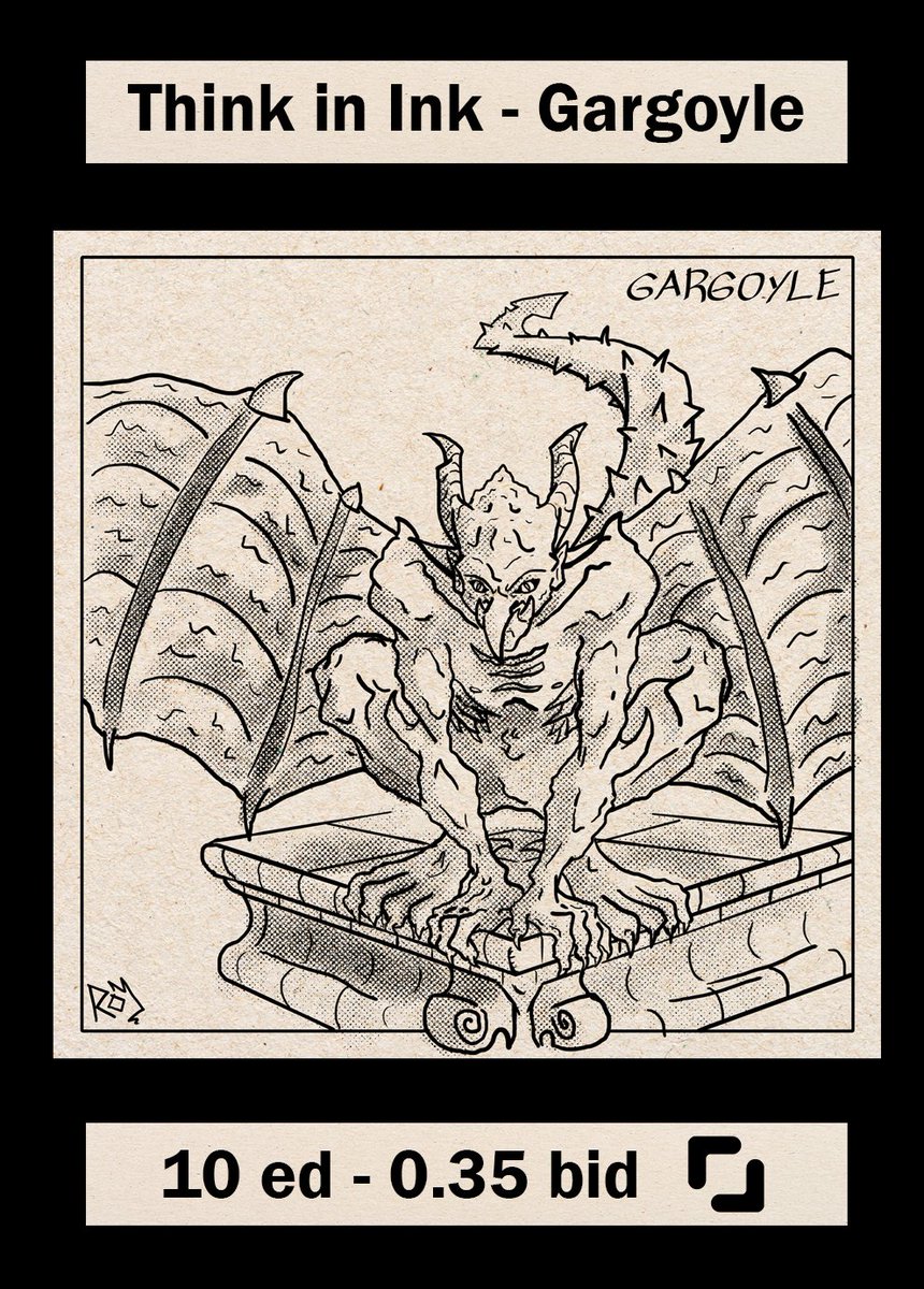 romanmedrano_'s tweet photo. Day 1 "Gargoyle" now available at @exchgART
"From above they are watching everything that happens at night"
10/10 eds
0.35 ◎
https://t.co/pTdSE8wxdN
#Solana #NFTCommunity #ThinkInInk https://t.co/LPZX6h0DEN