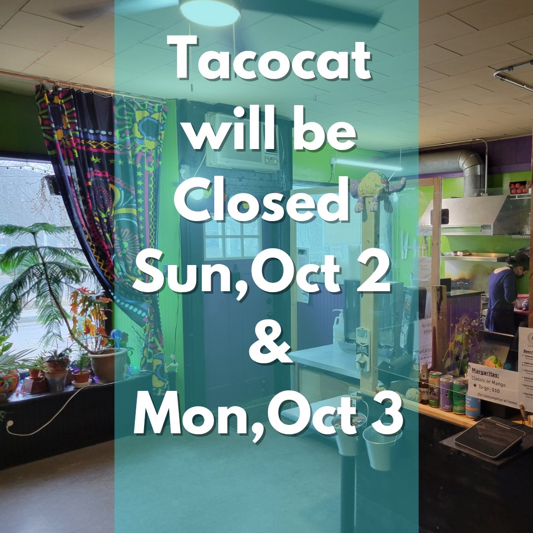 Hi friends 👋🏽 due to a positive covid case with a staff member we'll have to close for the rest of the weekend. We apologize for any inconvenience but we must stay safe. We'll hopefully be able to open next weekend, but we'll keep you posted with updates. Thxs for understanding.