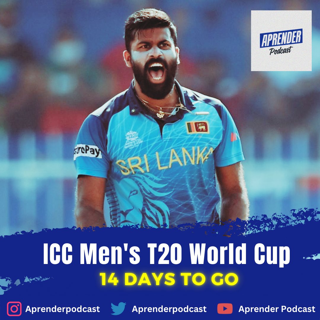 Aprenderpodcast's tweet photo. 14 more days to gooooo!!!
https://t.co/zj7kknHYaM
#aprender #aprenderPodcast #learn #podcast #anchor #spotify #applePodcast #entertainment #information #podcasts #introducing #T20Worldcup2022 #ICCWC2022 #LKA #lka https://t.co/p27ARuNFCQ