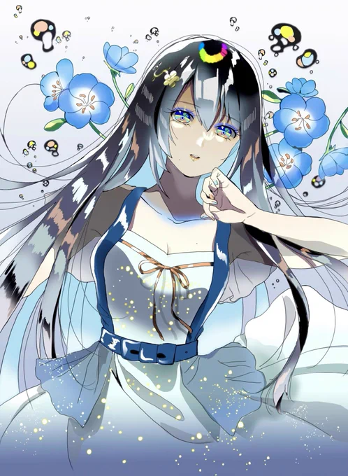 タグ企画 #自創作女子イラストフェス01 に参加します素敵なタグですね花や果物、植物が好きです、よろしくお願い致します 