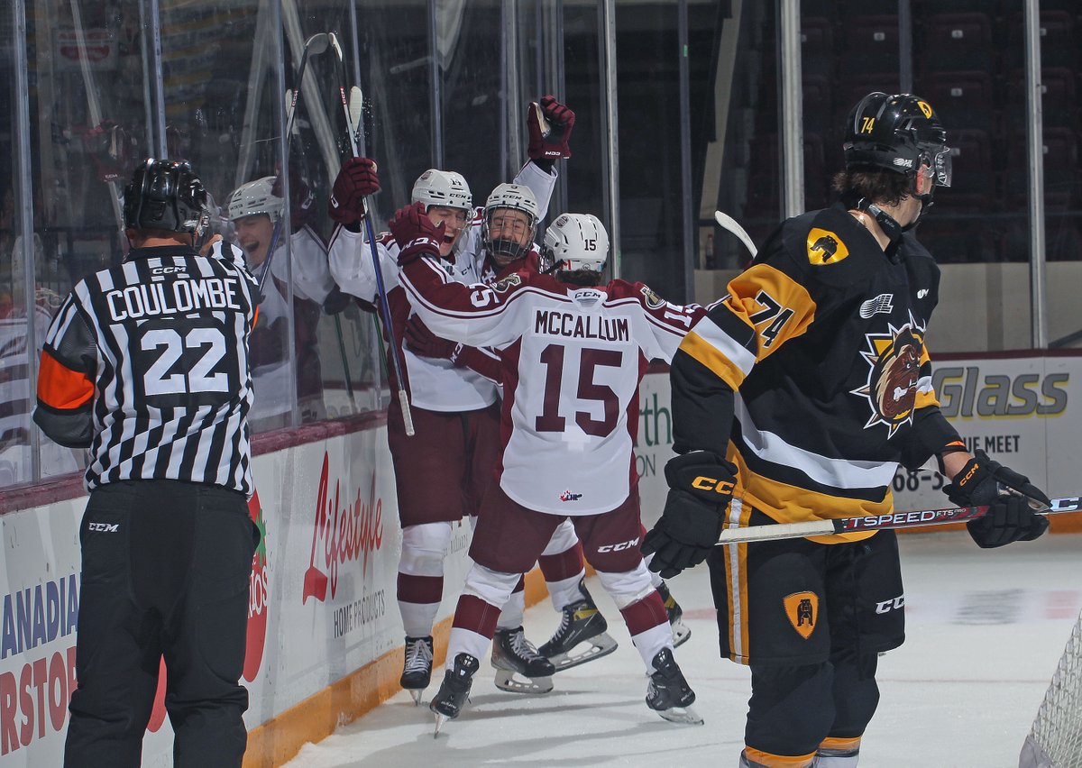 PetesOHLhockey's tweet photo. Van Volsen Scores First Career Goal, Lockhart Records Second Straight Three-Point Game as Petes knock off Bulldogs 5-3

Read: https://t.co/9dRULCg1aD https://t.co/ZPFlvveWMu