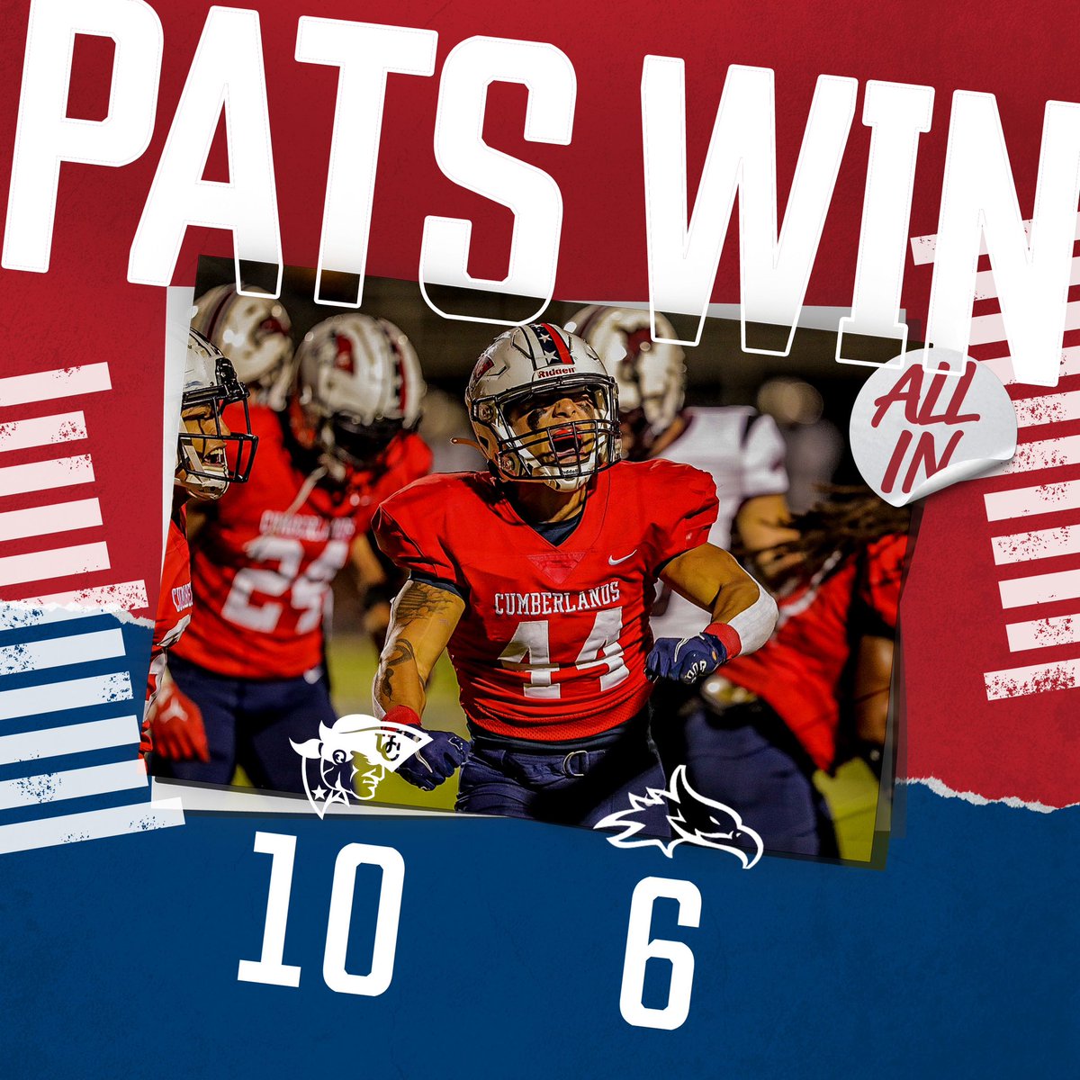 Pats take home the homecoming 👑 with a win against CU!!

#Allin🔥🔥