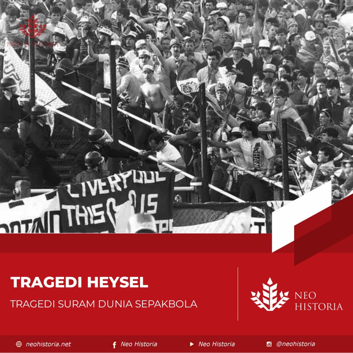 Ave Neohistorian!

Pada tanggal 29 Mei 1985, terjadi sebuah persitiwa pilu dalam dunia sepak bola. Peristiwa itu terjadi di stadion Heysel, yang pada saat itu digelarlah laga final Piala Champions antara Liverpool dan Juventus.