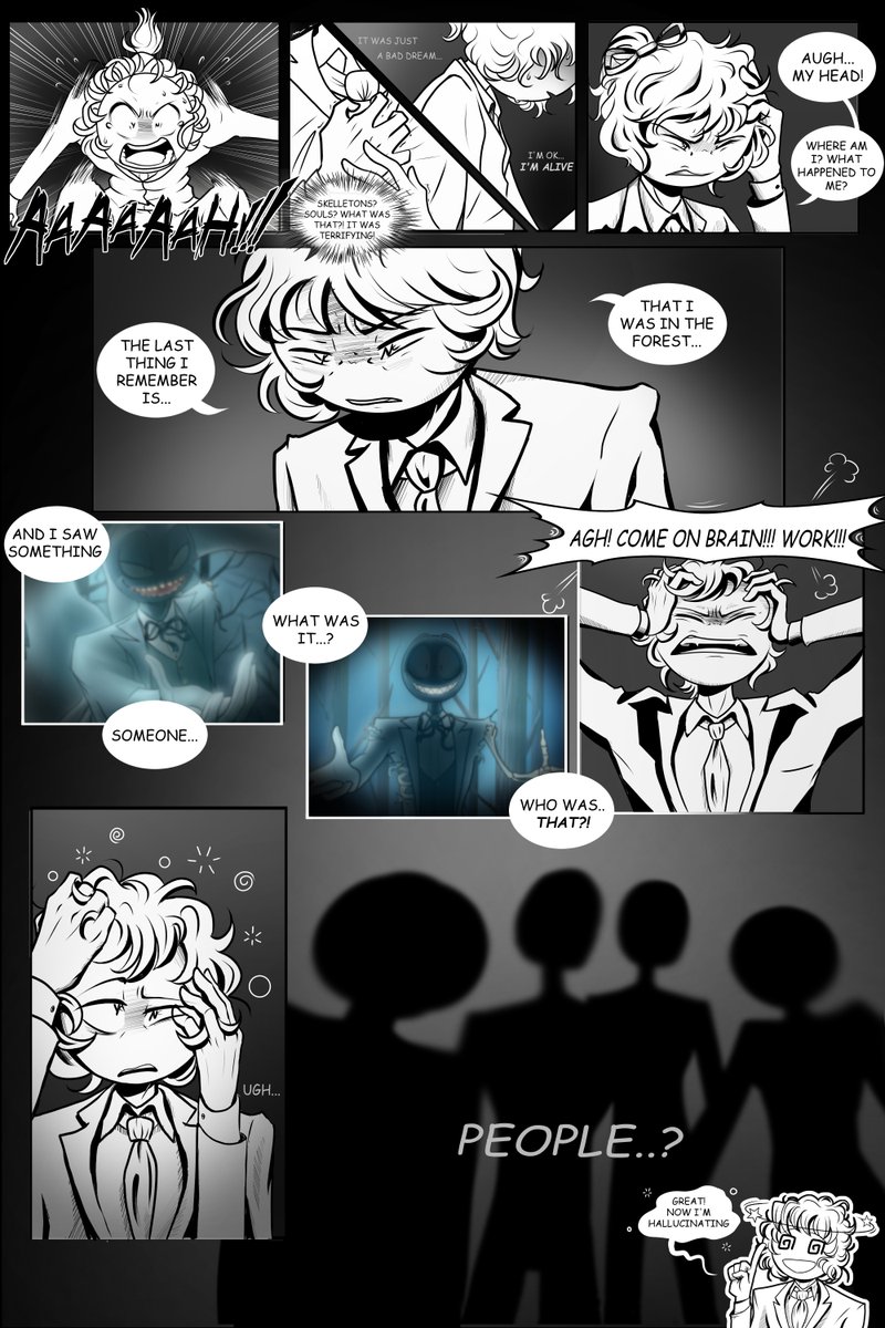 YoursTruly_YBP's tweet photo. Corpse Groom Comic🦋Chapter 2: Remains of the Day
After going through the forest, Y/N faints and awakes in an unknown place. Surprises are just beginning when they see... living dead?! 🎃💀

#CorpseGroom #YourBoyfriendGame #YourBoyfriendAU #Halloween #SpookyMonth https://t.co/nBumvHAMsi