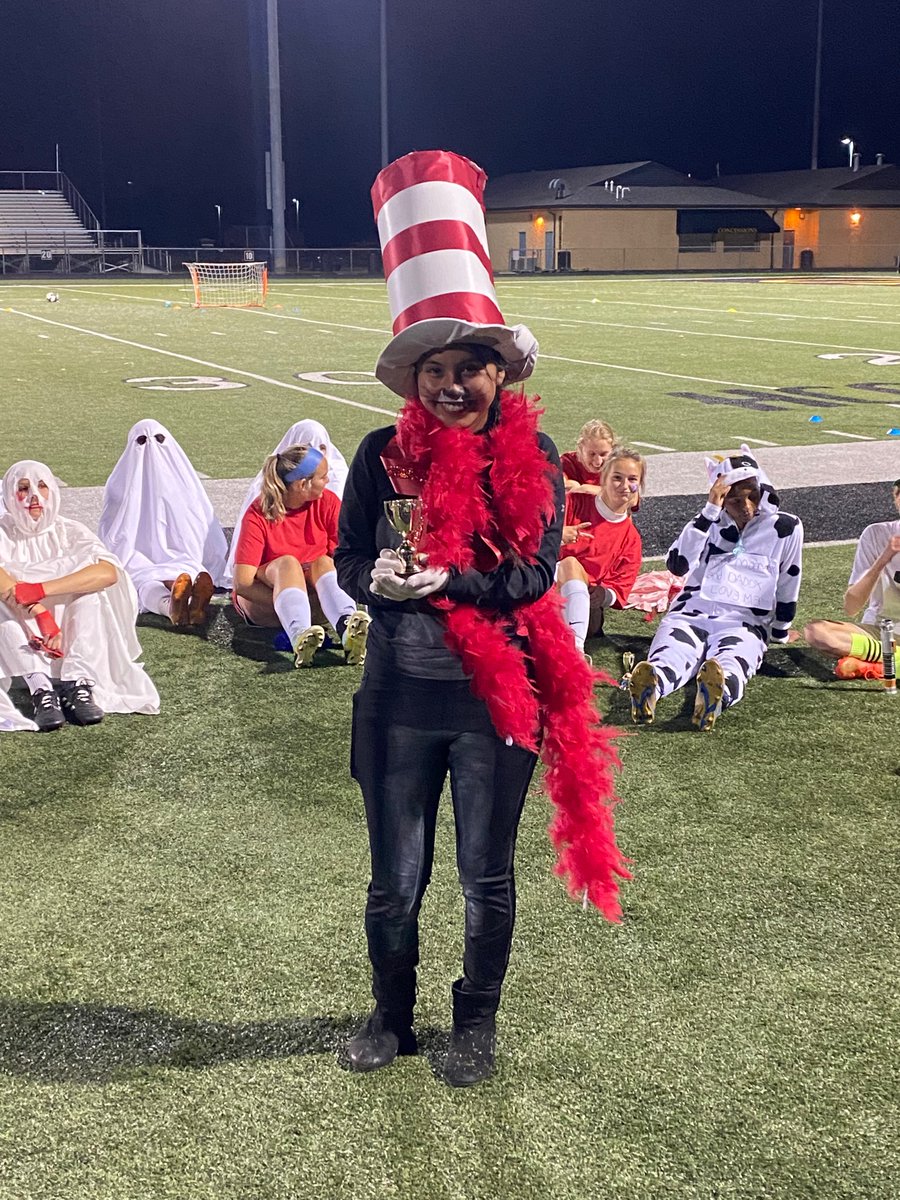 AvonGirlsSoccer's tweet photo. Costume 3v3 tonight! Congrats Jimena on best costume, Molly on MVP, Generations on championship, and Chipmunks as best group costume! What a fun night! 
#LadyOriolesSoccer https://t.co/l4go9aKOrC