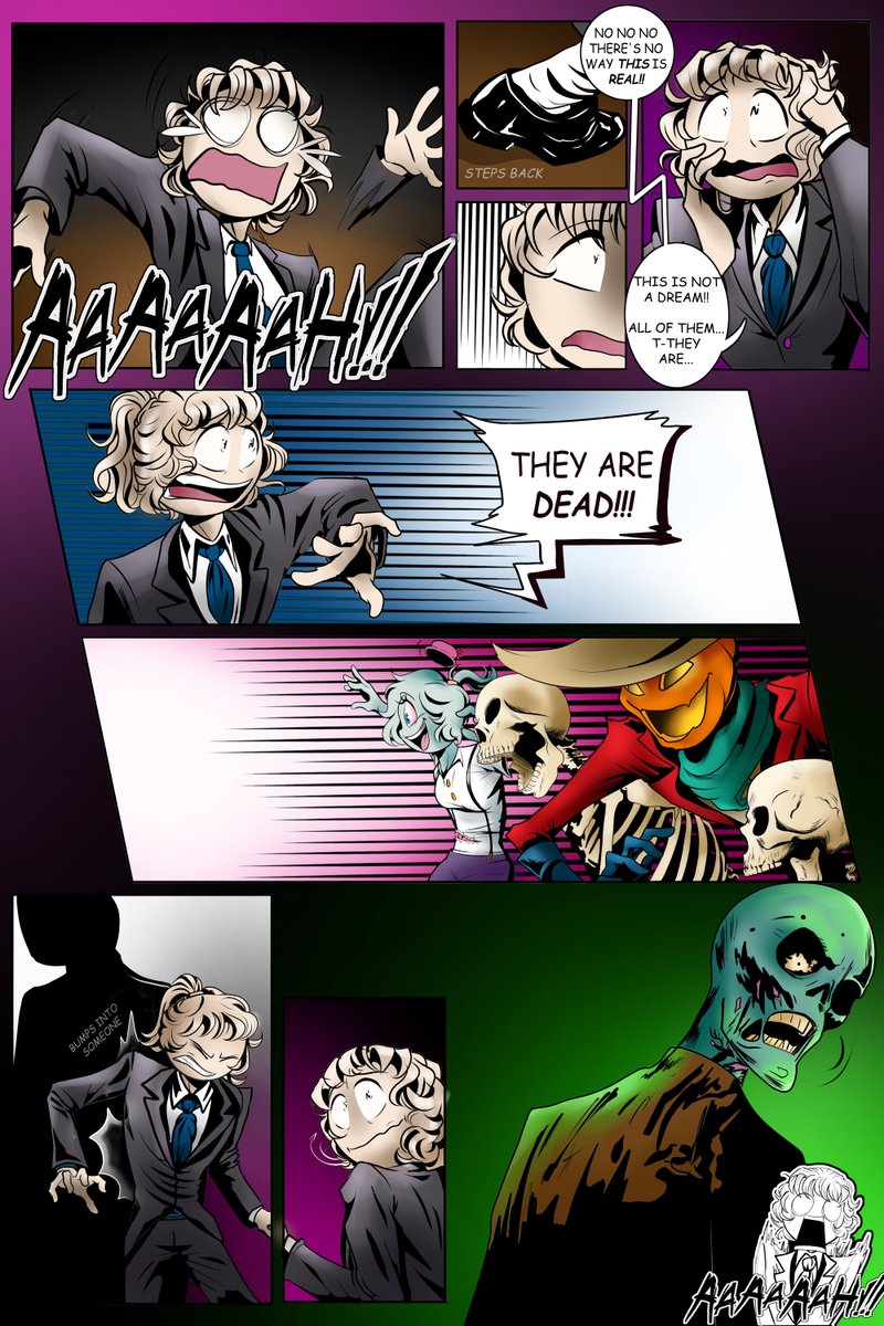 YoursTruly_YBP's tweet photo. Corpse Groom Comic🦋Chapter 2: Remains of the Day
After going through the forest, Y/N faints and awakes in an unknown place. Surprises are just beginning when they see... living dead?! 🎃💀

#CorpseGroom #YourBoyfriendGame #YourBoyfriendAU #Halloween #SpookyMonth https://t.co/nBumvHAMsi