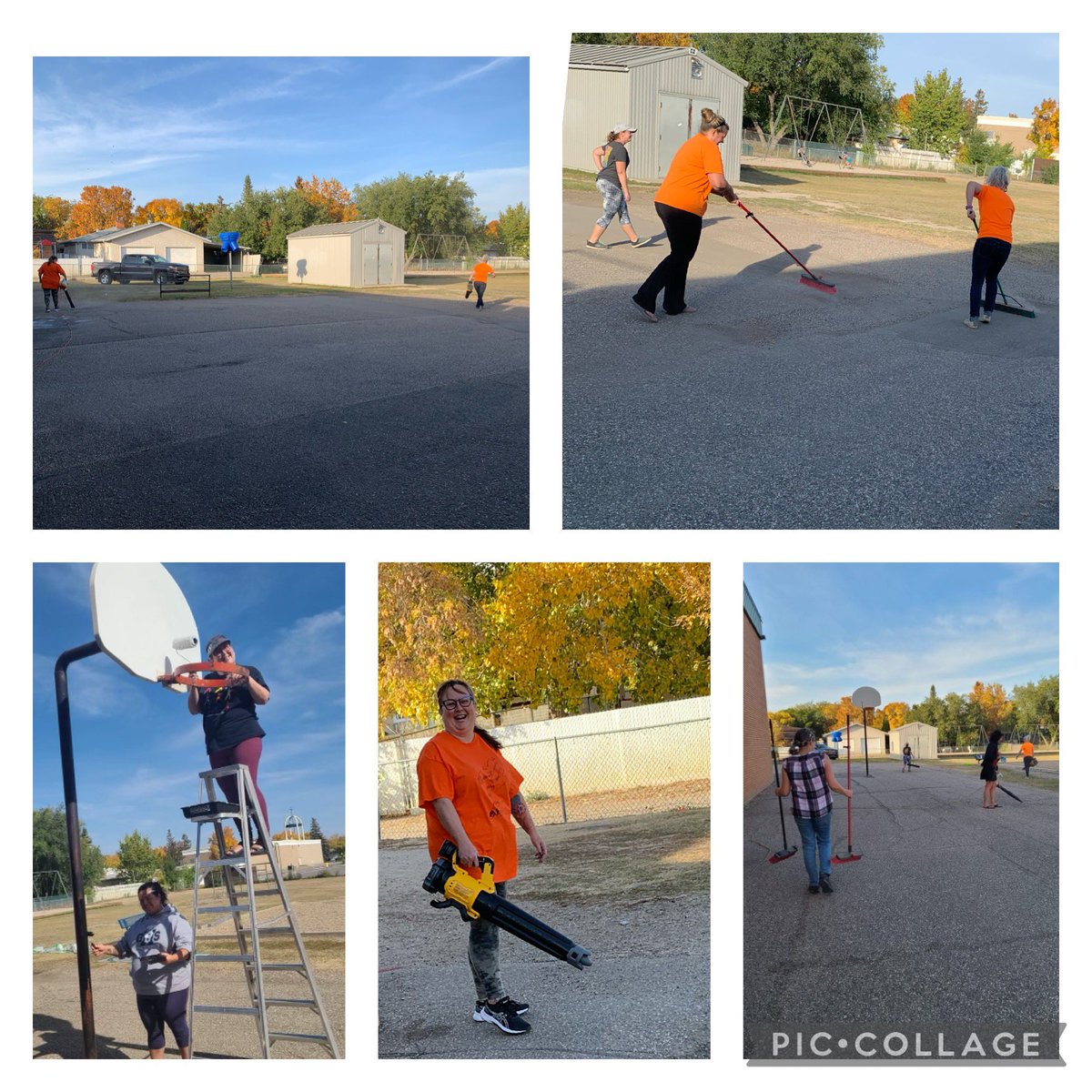 GMSRPS's tweet image. Push brooms, a group of awesome parents, some elbow grease (and some fun!) Our Eagles are going to have quite the surprise on Monday morning!!  A huge thank you to our SCC for all of your time and effort this weekend! #GMSAwesome