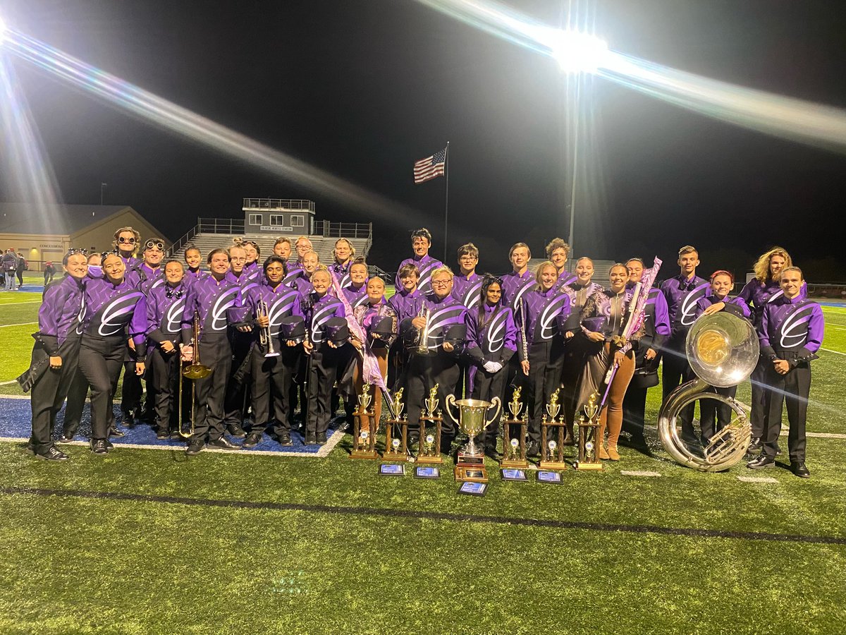 CC Band of Pride winning all the awards tonight! Seniors pause to soak in the moment.