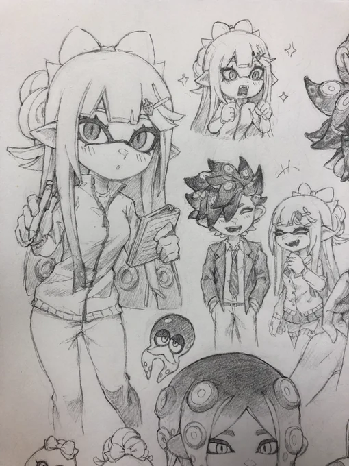 kurorei but squid kids bc I got bored lmao

#haikyuu #Splatoon 