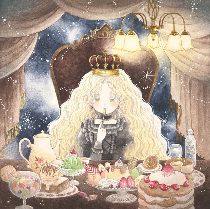 「holding sweets」 illustration images(Latest)