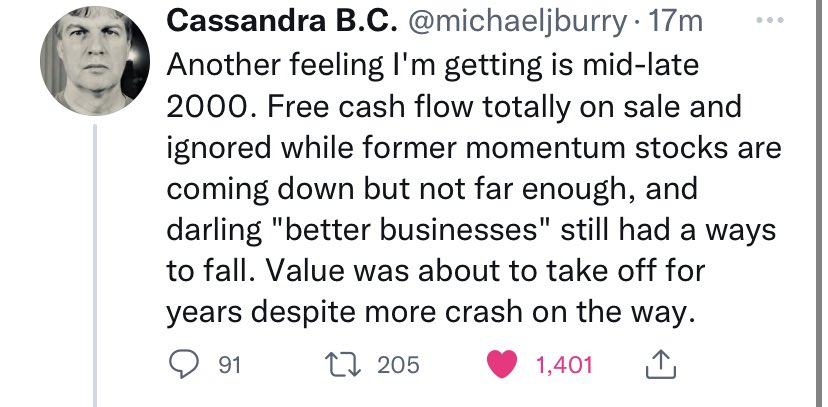 ValueNotDeadYet's tweet photo. @michaeljburry agrees #ValueNotDeadYet https://t.co/pUGsSH4Mx1