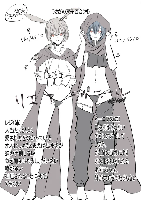 #創作百合
うさぎの双子百合
#リエアラヴニール 
