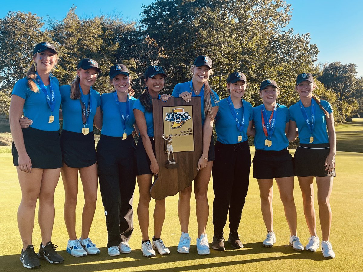 indianahsgolf's tweet photo. Congrats to our Top 10 + All State Performers!

Huge thanks to Doc O’Neal @PrairieViewGC, @MLD1010 &amp; the @IndianaGolf, &amp; the @IHSAA1 for putting on this event. 

Huge props to 🏆 @CarmelGolfGirls and our individual 🥇 Ava Bunker of @BulldogsCN! 

These girls are GOOD!! https://t.co/QEQ1ffDyW5