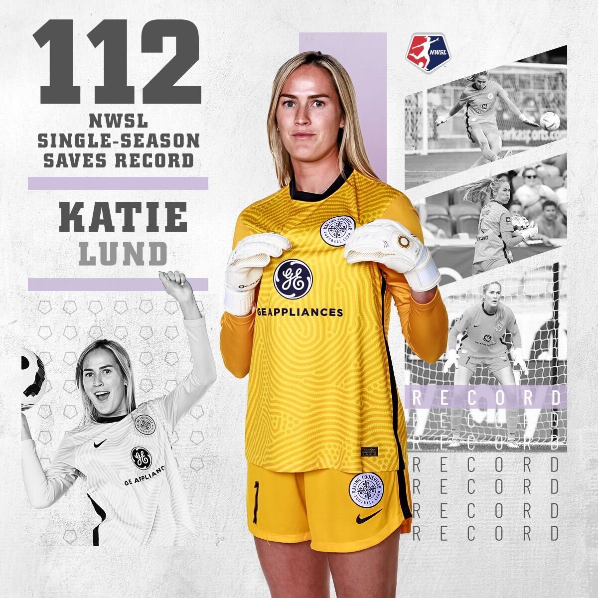 NWSL's tweet photo. 🚨 NWSL Record Alert 🚨

After tonight's performance, @kt_lund now holds the NWSL single-season saves record with 112 saves 👏 https://t.co/i6Ri3xUbfI