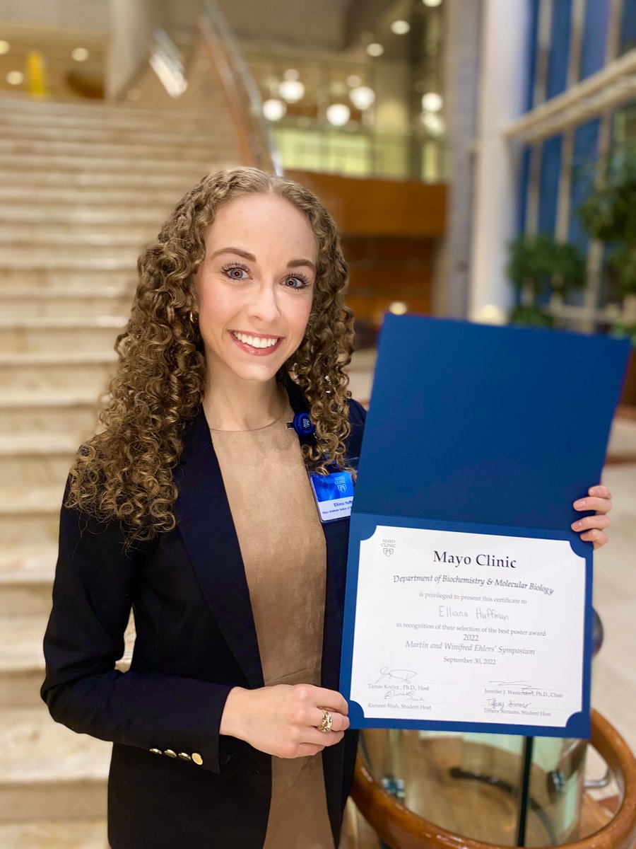Elliana Rudquist (@ellianarudquist) on Twitter photo Had a great day yesterday at <a href="/MayoGradSchool/">Mayo Clinic Graduate School of Biomedical Sciences</a> #biochemistry #molecularbiology Symposium. Was honored to win best poster presentation! Special thanks to <a href="/MJAckermanMDPhD/">Michael J. Ackerman MD,PhD</a> <a href="/DaveTester77/">Dave Tester</a> & everyone on the Ackerman team who has worked on the AKAP9 #lqts genetics story #cardio #phd 🫀 Had a great day yesterday at <a href="/MayoGradSchool/">Mayo Clinic Graduate School of Biomedical Sciences</a> #biochemistry #molecularbiology Symposium. Was honored to win best poster presentation! Special thanks to <a href="/MJAckermanMDPhD/">Michael J. Ackerman MD,PhD</a> <a href="/DaveTester77/">Dave Tester</a> & everyone on the Ackerman team who has worked on the AKAP9 #lqts genetics story #cardio #phd 🫀