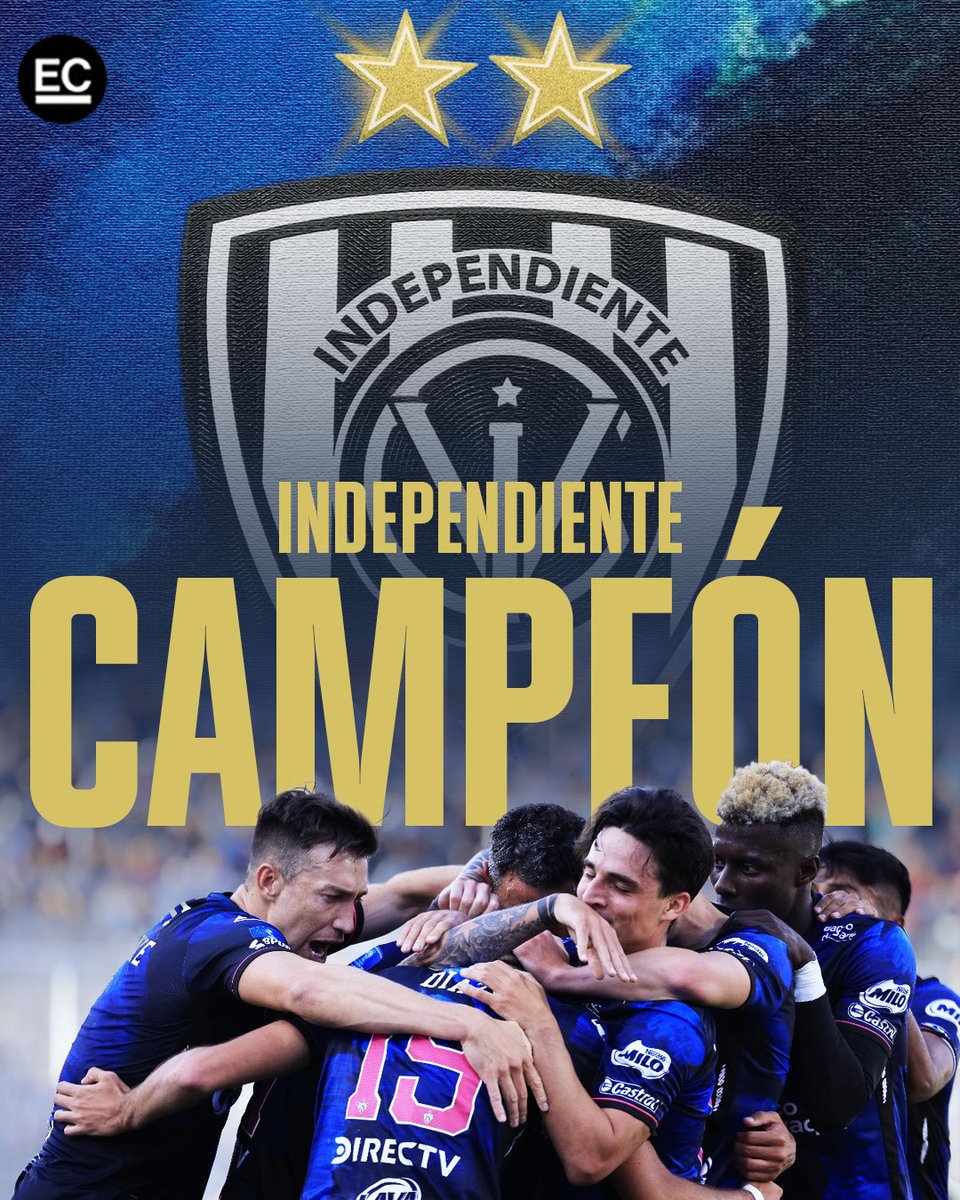 elcomerciocom's tweet photo. ¡MONARCA SUDAMERICANO! 🇪🇨💙🖤💙 INDEPENDIENTE DEL VALLE SE CONSAGRA NUEVAMENTE CAMPEÓN DE LA #COPASUDAMERICANA 😭🏆🙌 ¡GIGANTE CONTINENTAL! » https://t.co/c5gqXnSixJ https://t.co/6uO9sQCREQ