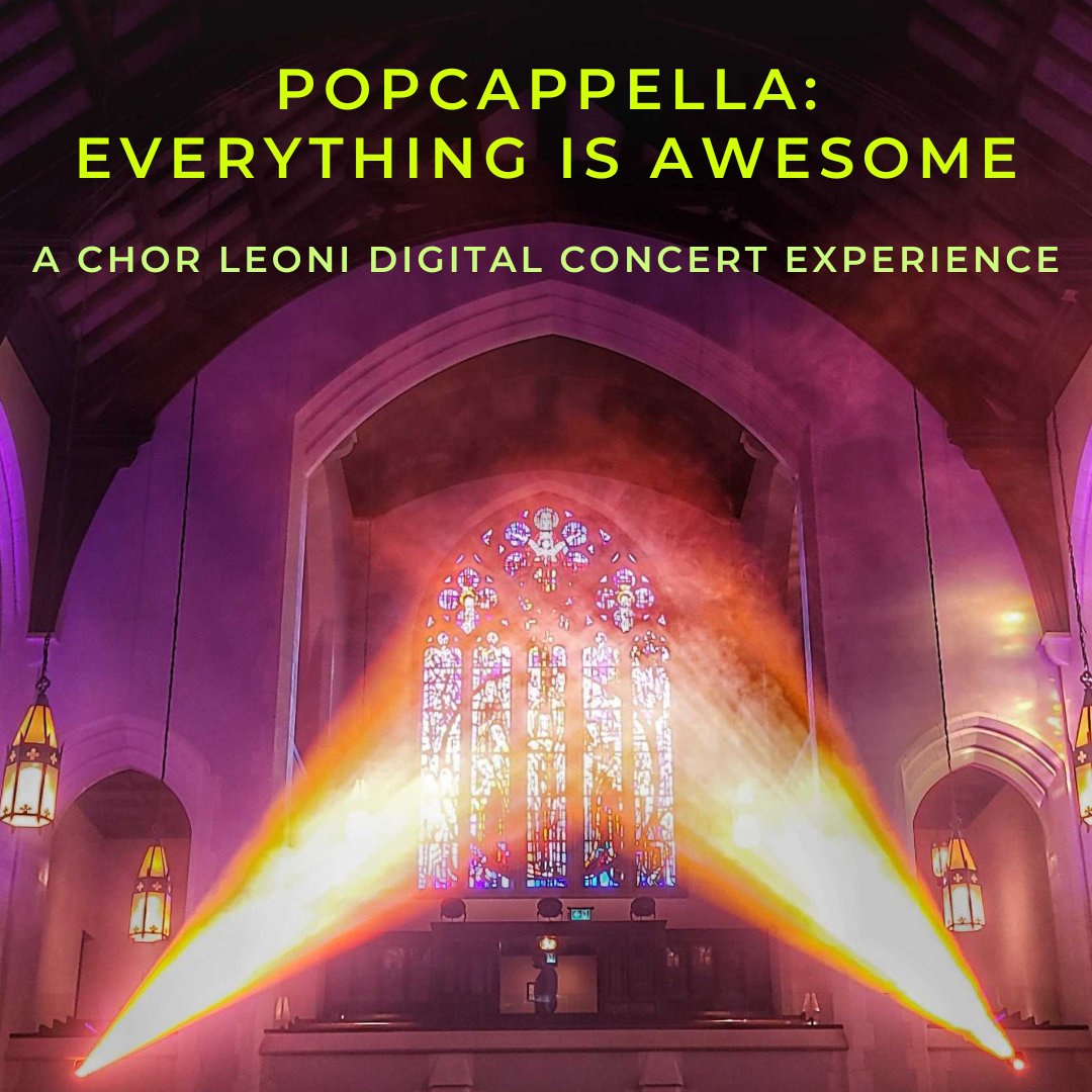 Today’s the day! 🥳 RSVP on our website to receive your viewing link for our newest Digital Concert Experience, PopCappella: Everything is Awesome, premiering today at 5pm PT. chorleoni.org/popcappella-di…