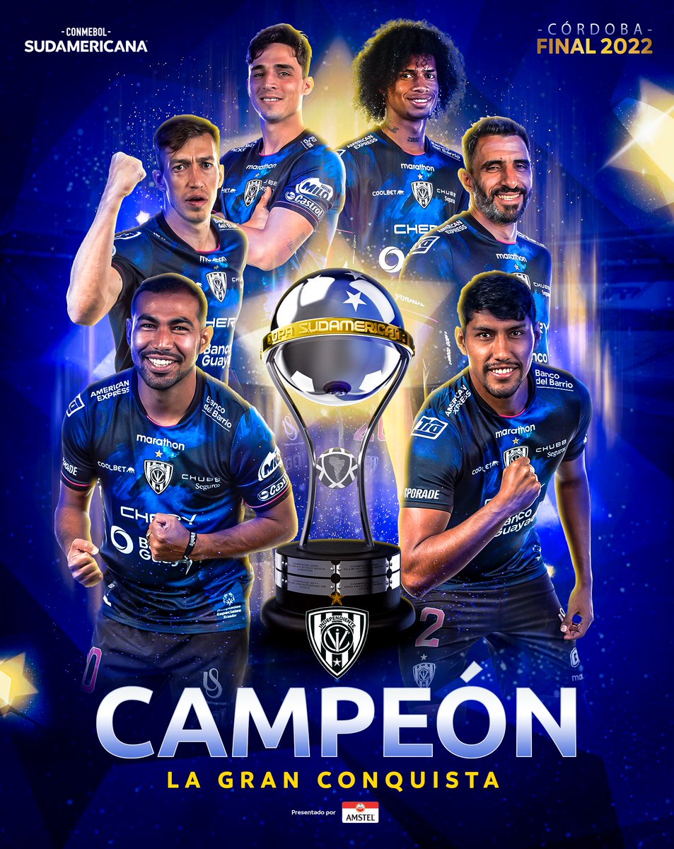 2010MisterChip's tweet photo. SAO 0-2 IDV (FT) - Independiente del Valle campeón de la Copa Sudamericana 2022.

Junto a Boca 🇦🇷 (2004 y 2005), Independiente 🇦🇷 (2010 y 2017) y Athletico Paranaense 🇧🇷 (2018 y 2021) son los únicos clubes en ganar 2 veces la competición.

Felicitaciones @IDV_EC ❗️❗️❗️ https://t.co/MDuJwmzzPI