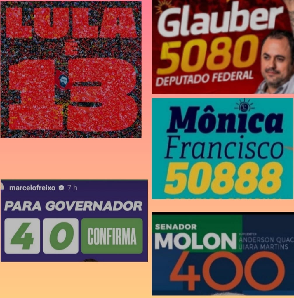 JrrioJunior's tweet photo. Minha cola para para amanhã (2/10)
Presidente 13 @LulaOficial 
Governador 40 @MarceloFreixo 
Senador 400 @alessandromolon 
Dep. Federal @Glauber_Braga 
Dep. Estadual @MonicaFPsol 

#LulaNoPrimeiroTurno13 
#Lula13 
#EUTOCOMLULA https://t.co/LBIYP8pG6s