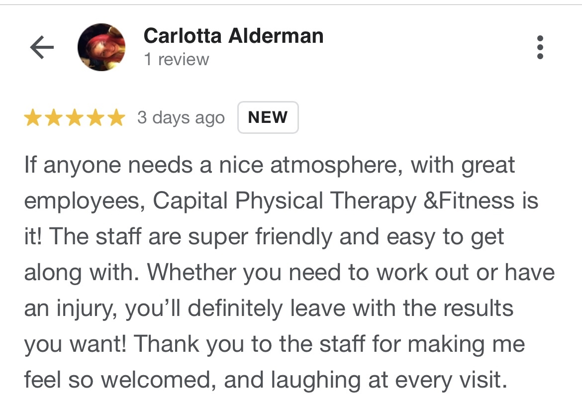 pt_capital's tweet photo. Thank you Carlotta! #CPTAF #GetBetterFaster #physicaltherapy https://t.co/BUur92lfoH