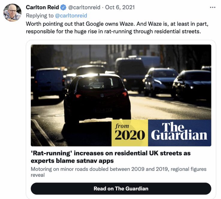 Perhaps @guardiannews would be good enough to put out a formal correction to this story? Many people were upset by it - knowing it was probably false. It was quoted at the Transport Select Committee among MPs. Decision makers need to be briefed on the implications. #streetsforall