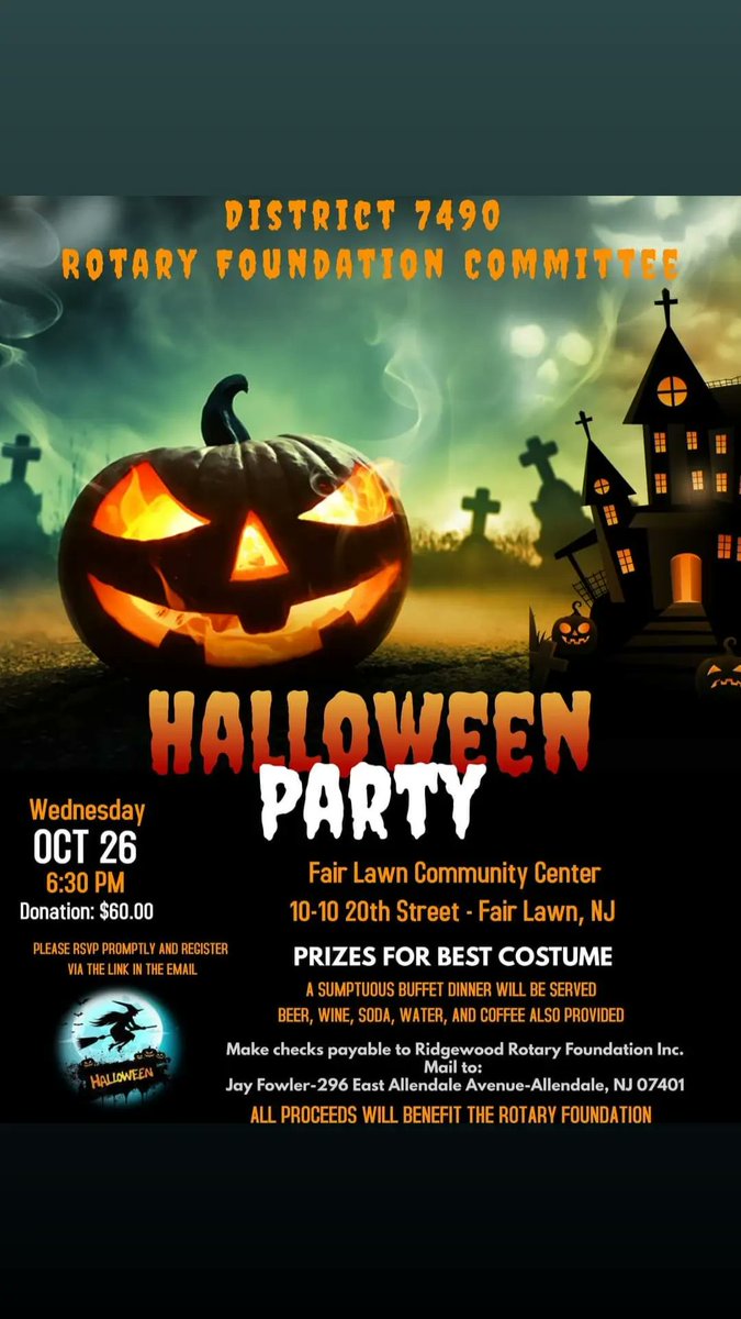 Support the #Rotary Foundation on October 26 and enjoy some Halloween fun! <a href="/7490Rotary/">Rotary District 7490</a>