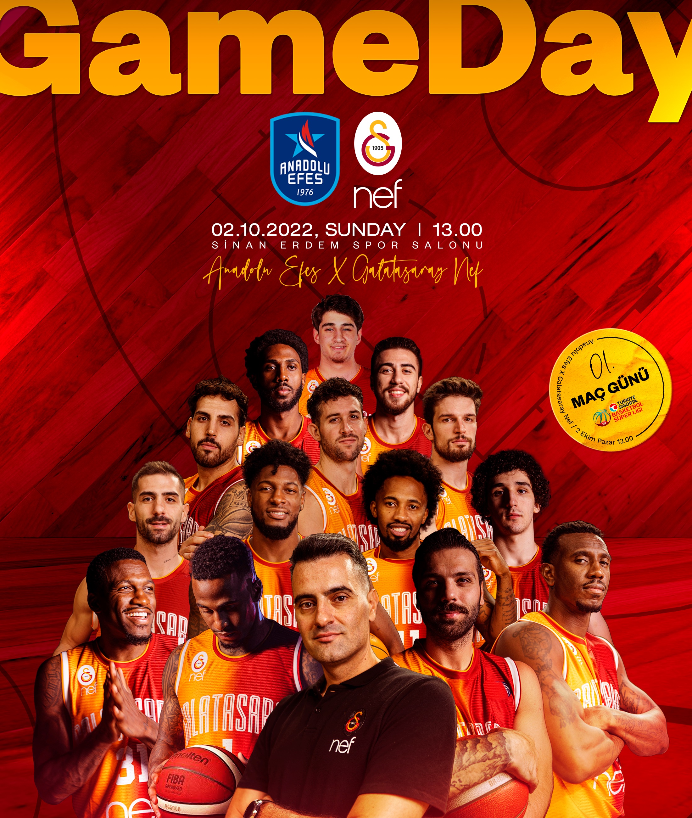 Galatasaray SK on X: Türkiye Sigorta Basketbol Süper Ligi ilk maçında başarılar  Galatasaray Nef! 🤜🤛 🏀 / X