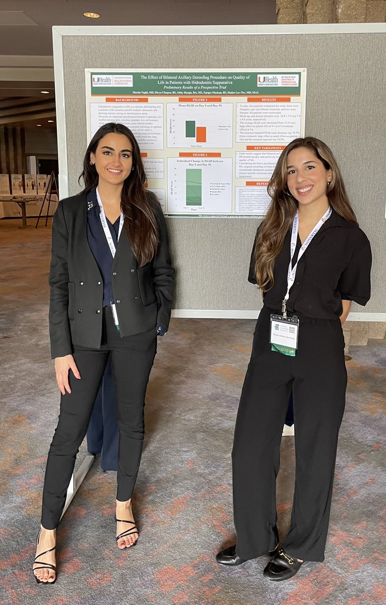 It’s #IDS2022 time! Grateful for the opportunity to present our studies on #HidradenitisSuppurativa and shed light on the current psychosocial burden and treatment barriers for our patients #dermtwitter @NargesMaskan @abby_hargis @learnskin @IDermSymposium @umiamimedicine