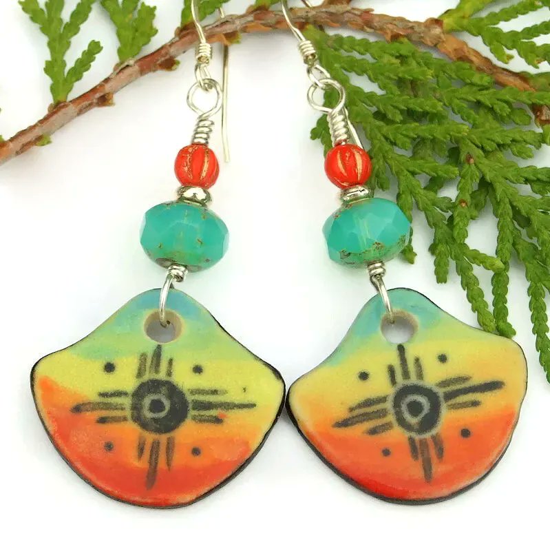 ShadowDogDesign's tweet photo. Sun Symbol Earrings Ceramic Southwest Petroglyph Boho Handmade Jewelry https://t.co/t0QpvSFRPp via @ShadowDogDesign #sdftt #SunSymbol #ShopSmall #SunEarrings https://t.co/ZjXqL72USq