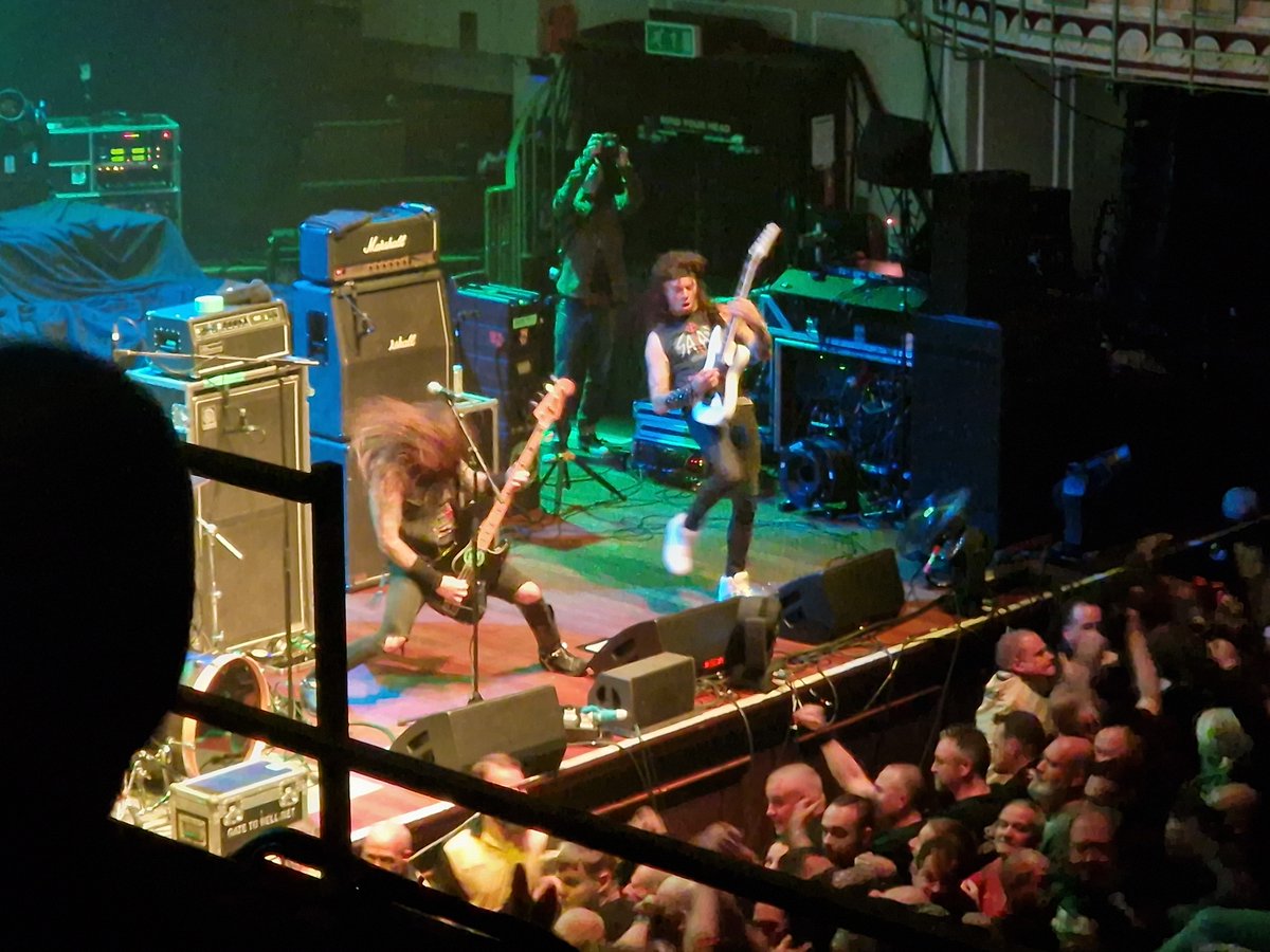 Municipal Waste giving Anthrax a run for their money. Hardly ever take photos at gigs, but these were amazing. Spur of the moment decision, walked in off the street just before they went on. #newcastle #newcastleupontyne #metal #thrashmetal #municipalwaste #heavymetal