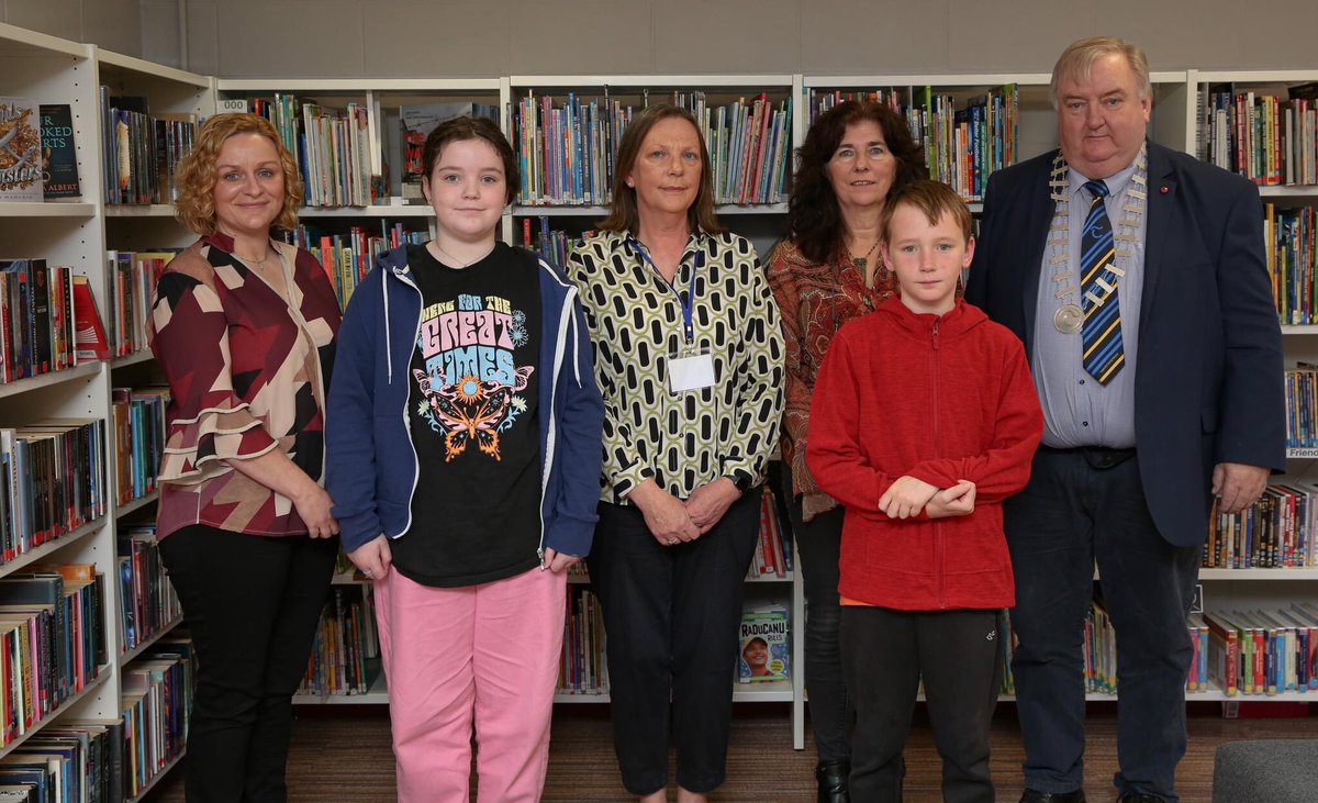 DNLitFest's tweet photo. Primary schools poetry competition awards ceremony. A real treat this morning at Nenagh Library, amazing talent from our young writers. Huge thanks to our judge Eileen Sheehan, @NenaghMD Cathaoirleach @Hughiemcgrath and Ann-Marie Keaveney from @TipperaryArts Photos: @OdhranDucie https://t.co/EeNhL4zYm2