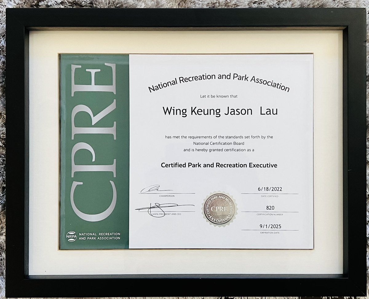 jalau's tweet photo. Joining other 300+ Certified Park and Recreation Executives in the nation. Keeping up with the field and supporting lifelong learning #CPRE #NRPA https://t.co/G43dmGdBVa