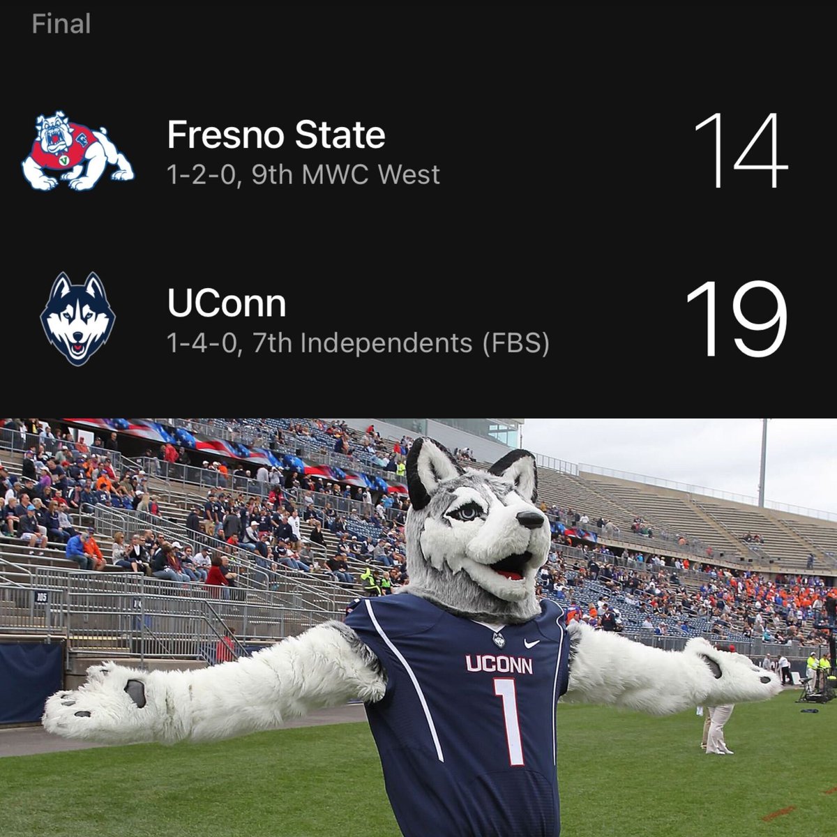 FanDuel Sportsbook on Twitter "UCONN (+1100 ML) TAKES DOWN FRESNO ST. 😤 It's their first win