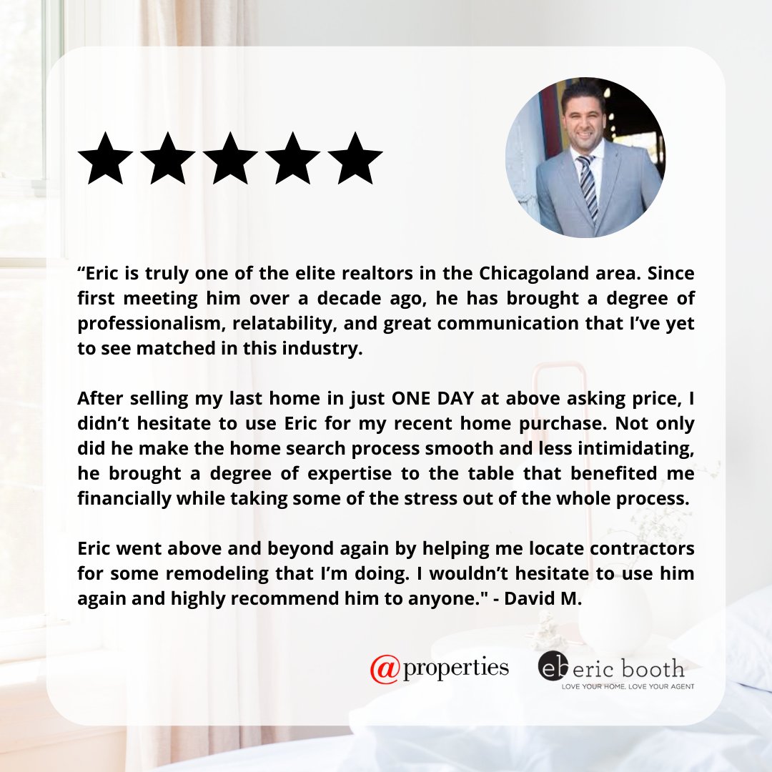 ebooth_realtor's tweet photo. It's truly an honor to work with such great clients day in and day out. Are you in search of a new home? Hoping to sell? Let me help you! 📱 847.226.8681 #highlandparkil #chicagoland #realtor #realestate #atproperties https://t.co/PDhNmjRqSw