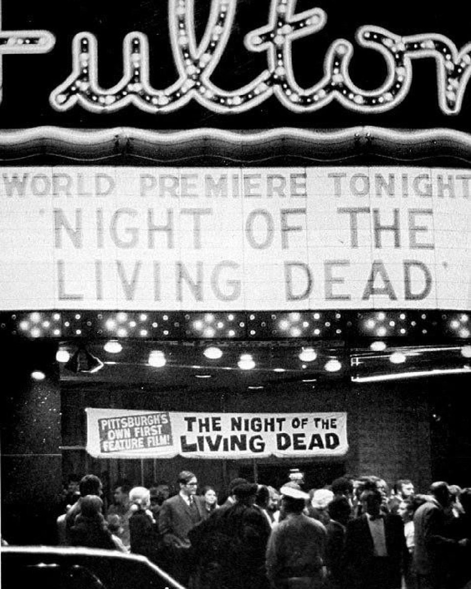 theGARFofficial's tweet photo. 📅 #OnThisDay horror changed forever!

#NightoftheLivingDead premiered at the Fulton Theater in Pittsburgh on October 1, 1968.

Where were you the first time you saw it?🧟 https://t.co/h65j8aAgrM