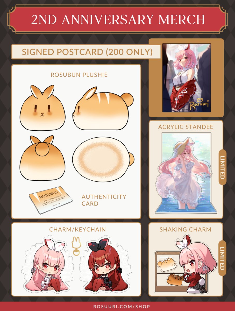 Rosubun plushie and new merch up for preorder! There's a limited signed set and a preorder goal! Thank you!! 🙏✨
🍞 https://t.co/sreJygU84f 🍞 