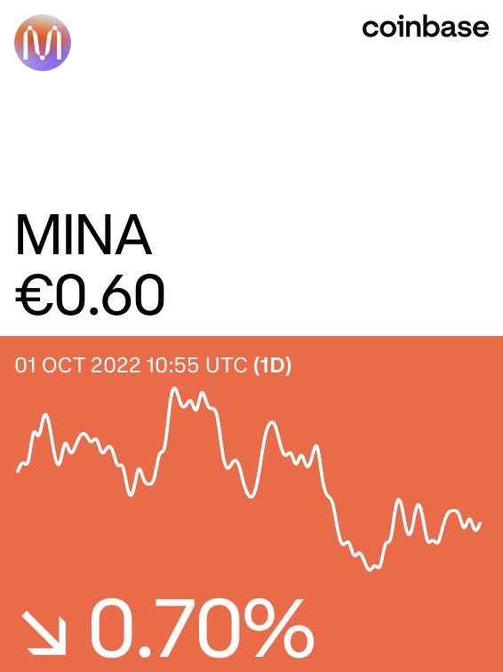 Mina on <a href="/Coinbase/">Coinbase 🛡️</a>: coinbase.com/price/mina?utm…