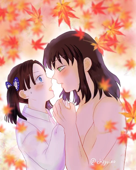 「口i吸iいてえ」紅i葉の様に真っ赤な不慣れなもので消してあげ直してますごめんなさい#伊アオ 