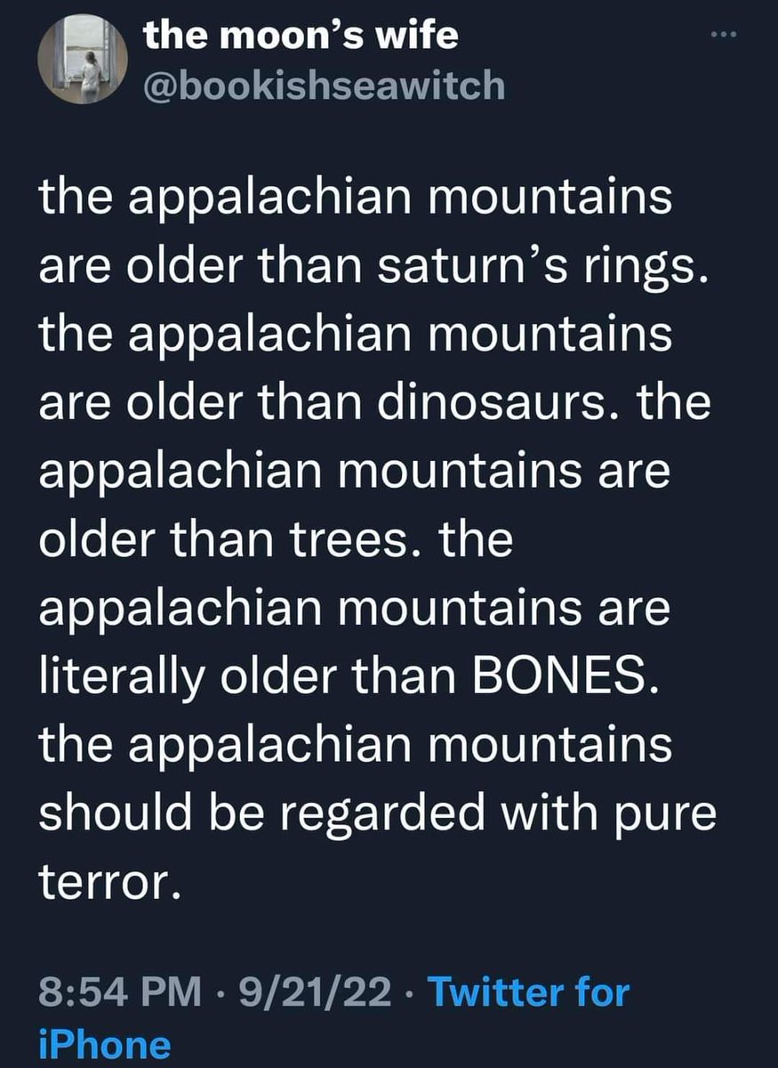 Serberusmagick's tweet photo. They are the 9th oldest mountain range in the world, I believe. Having lived in them in VA, I can tell you, creepy things happen there!! https://t.co/PEsuJXddDm