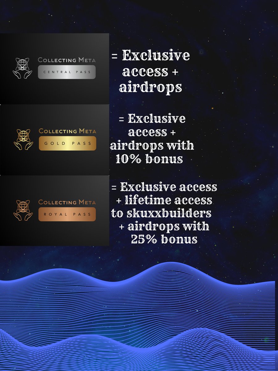 LiamSkuxx's tweet photo. Collecting Meta has minted (750/1000) before there are no more early bird incentives!

A @collectingmeta pass grants it holders both exclusive access to our 200+ metaverse platforms &amp; monthly airdrops from the yield generating assets!

Mint here: https://t.co/CoPvwPwXLl https://t.co/aA4r7g5IVb