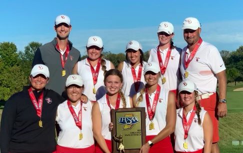 CGSportsNetwork's tweet photo. Congrats to Center Grove Girls Golf on placing 2nd in the State Finals! CG senior Sage Parsetich  placed 10th overall &amp; earned 1st Team All-State honors. #CGProud https://t.co/E024Ufm0s8