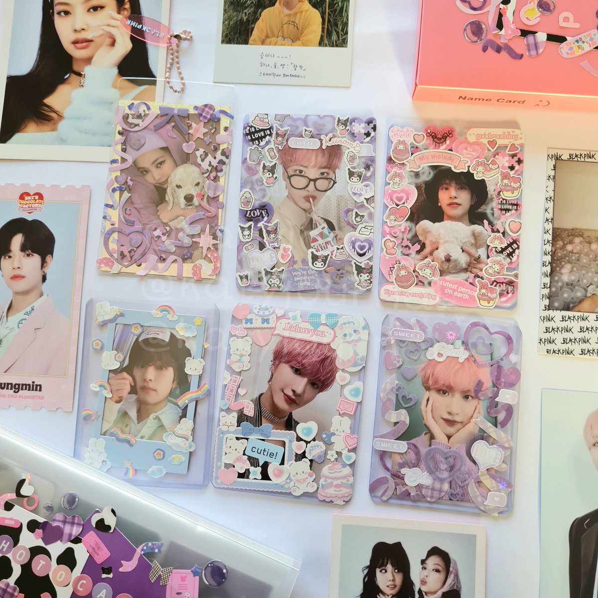 no1likeme8_8n's tweet photo. My toploaders for #KT4_1st_toploader_deco_contest 💕 
Literally my favorite hobby ✨️
Use some merch that i've bought witk kt4u 🤭 https://t.co/9UMUQBGJKo