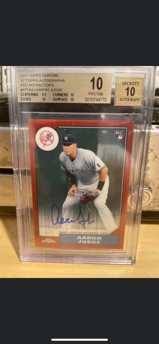 rcarruthers24's tweet photo. @AdamSandler Any interest in this?  It's a Pop 1, #'d 4/5 and the only BGS 10,10 of the card! https://t.co/ccqPvG5Yol
