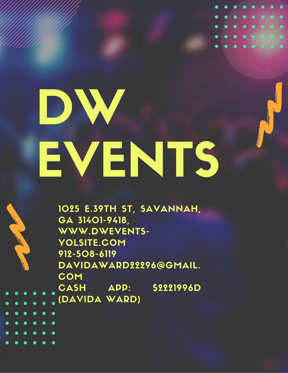 davida_ward's tweet photo. If ya'll need someone to to help you throw a get together around Savannah, you know who to call! https://t.co/OXfUKYLzRS