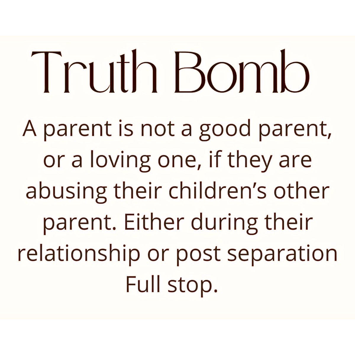 True or false?

#PAPA #PeopleAgainstParentalAlienation #ParentalAlienation #FamilyLaw #FamilyCourt