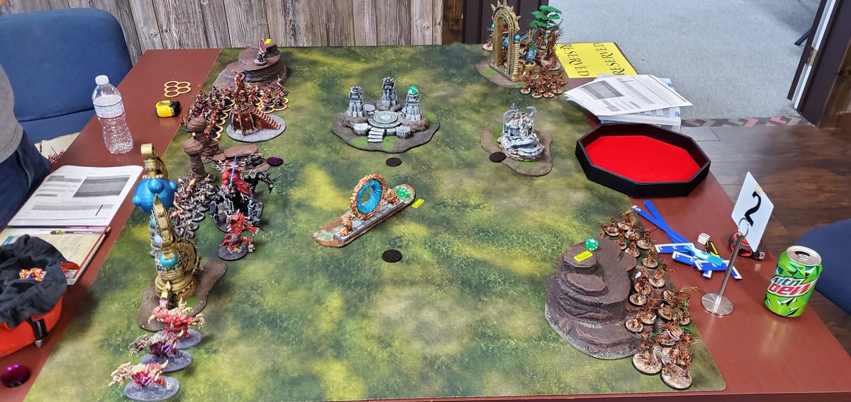 ReverendDangles's tweet photo. Some #CHAOSGT game 3 action shots. Even have the classic khorne vs sylvaneth! https://t.co/zOHhcujTbg