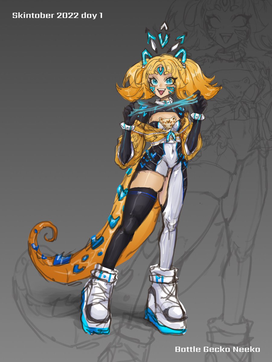 demonfawwn's tweet photo. #skintober2022 day 1: Anima squad Neeko: Battle Gecko Neeko. Based of a leopard gecko >:3.
#skintober #ArtofLegends #LeagueOfLegends https://t.co/oNr83r54My