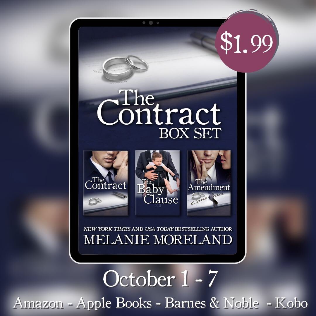 The Contract Series Box Set by @MorelandMelanie is currently $1.99 for a limited time!
Grab it today on Amazon: geni.us/AmzContractBox…
All other retailers: geni.us/TheContractBox… 
Add to your TBR: bit.ly/ContractBoxSet

#thecontractseries #richardvanryan #katyvanryan