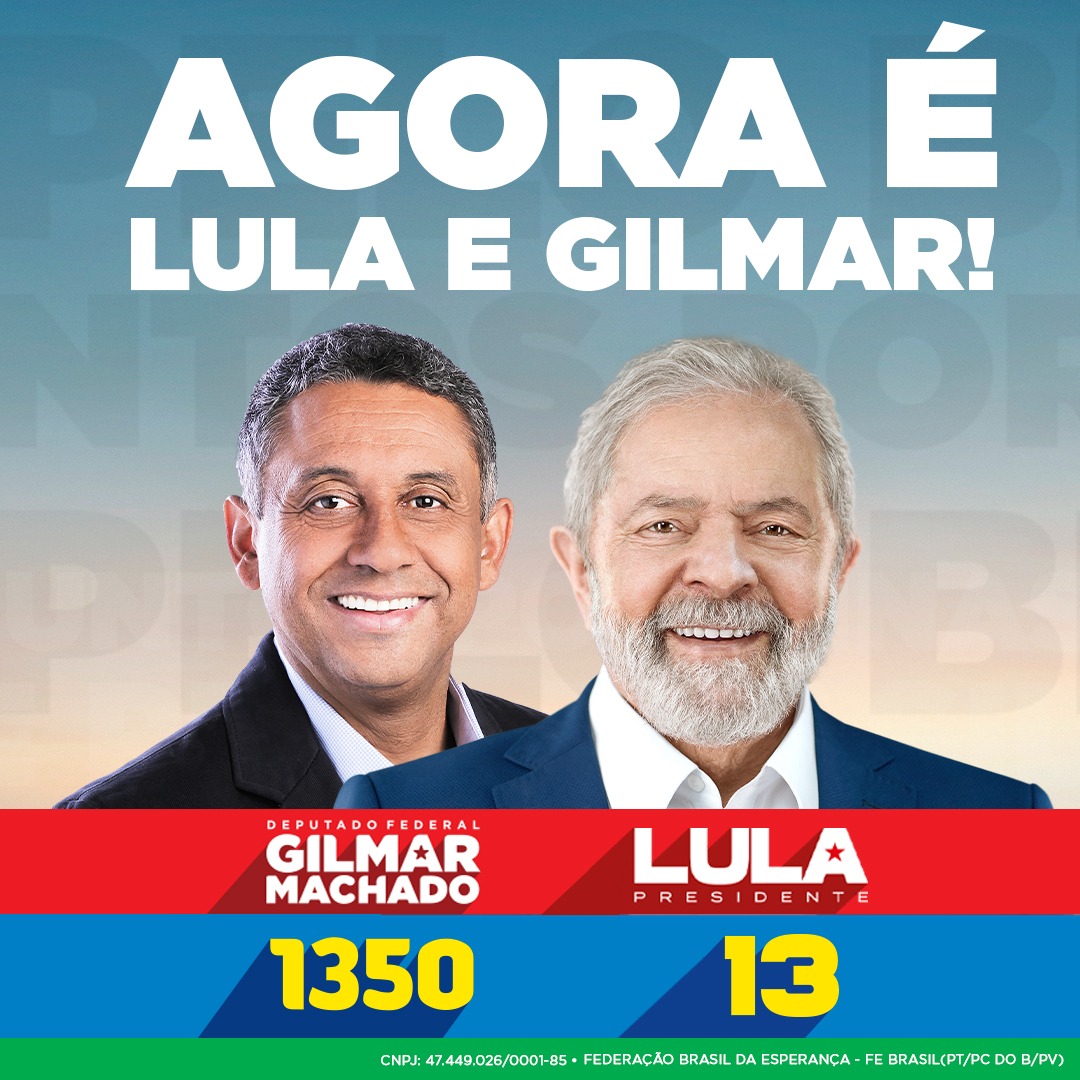 GilmarMachado_'s tweet photo. Tá chegando a hora! Falta pouco pra gente voltar a ser feliz. Amanhã vamos confirmar nas urnas a vontade do povo. É Gilmar Machado 1️⃣3️⃣5️⃣0️⃣ Deputado Federal, Lula 1️⃣3️⃣ presidente, Alexandre Silveira 5️⃣5️⃣5️⃣ senador e Kalil 5️⃣5️⃣ governador.

#GilmarMachado1350 #Vote1350 https://t.co/LoCOxxU4Cc