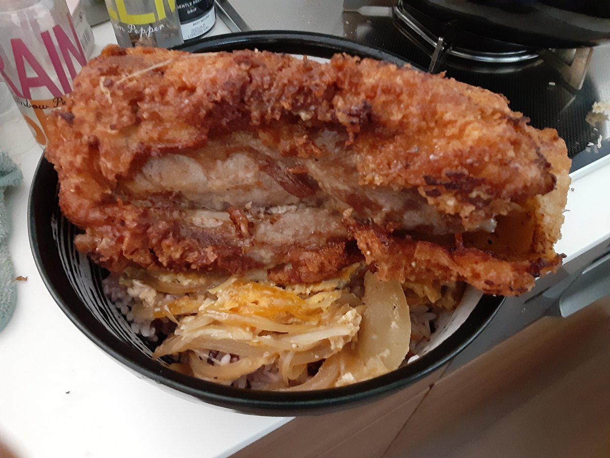 Ganzin_Fitness's tweet photo. まさに漢なカツ丼 https://t.co/lfABl6EmMT